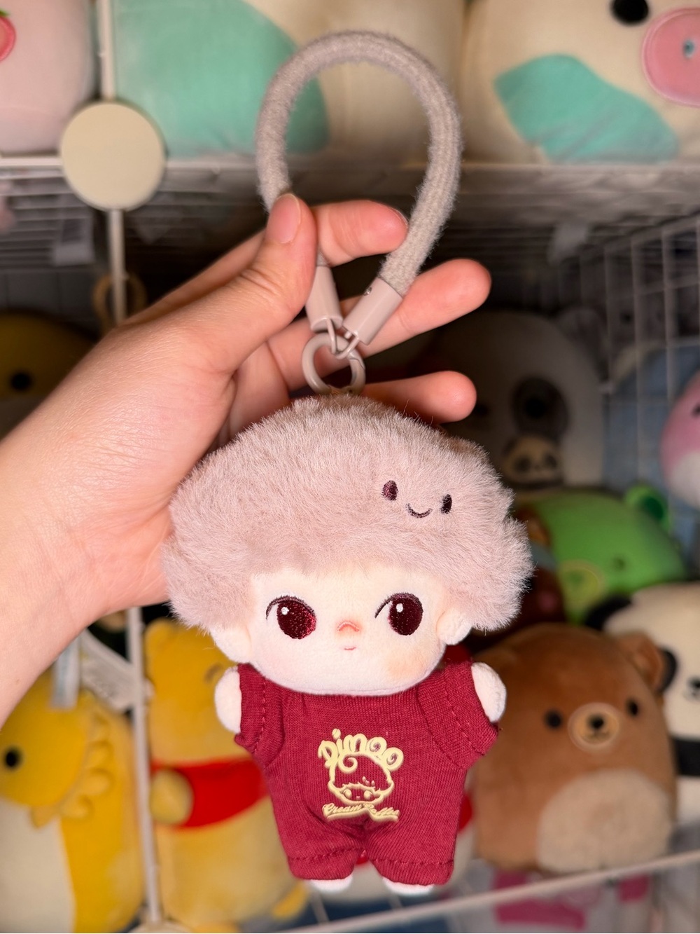 POP MART Dimoo Crush on Coffee ‘Cold Brew Black Tea’ 4” Plush Keychain Clip